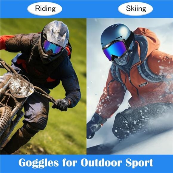 Motocross goggles set dirt bike ATV motorcycle riding offroad UV400 anti fog - Picture 6 of 7